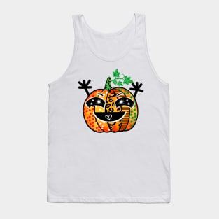 Pumpkin Halloween Funny Doodles Tank Top